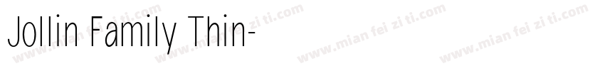 Jollin Family Thin字体转换